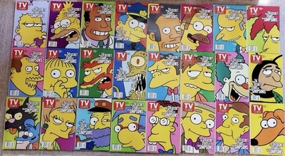 TV GUIDE 24 SECRET STARS OF THE SIMPSONS COVERS COMPLETE SET 2000 Poster And Box