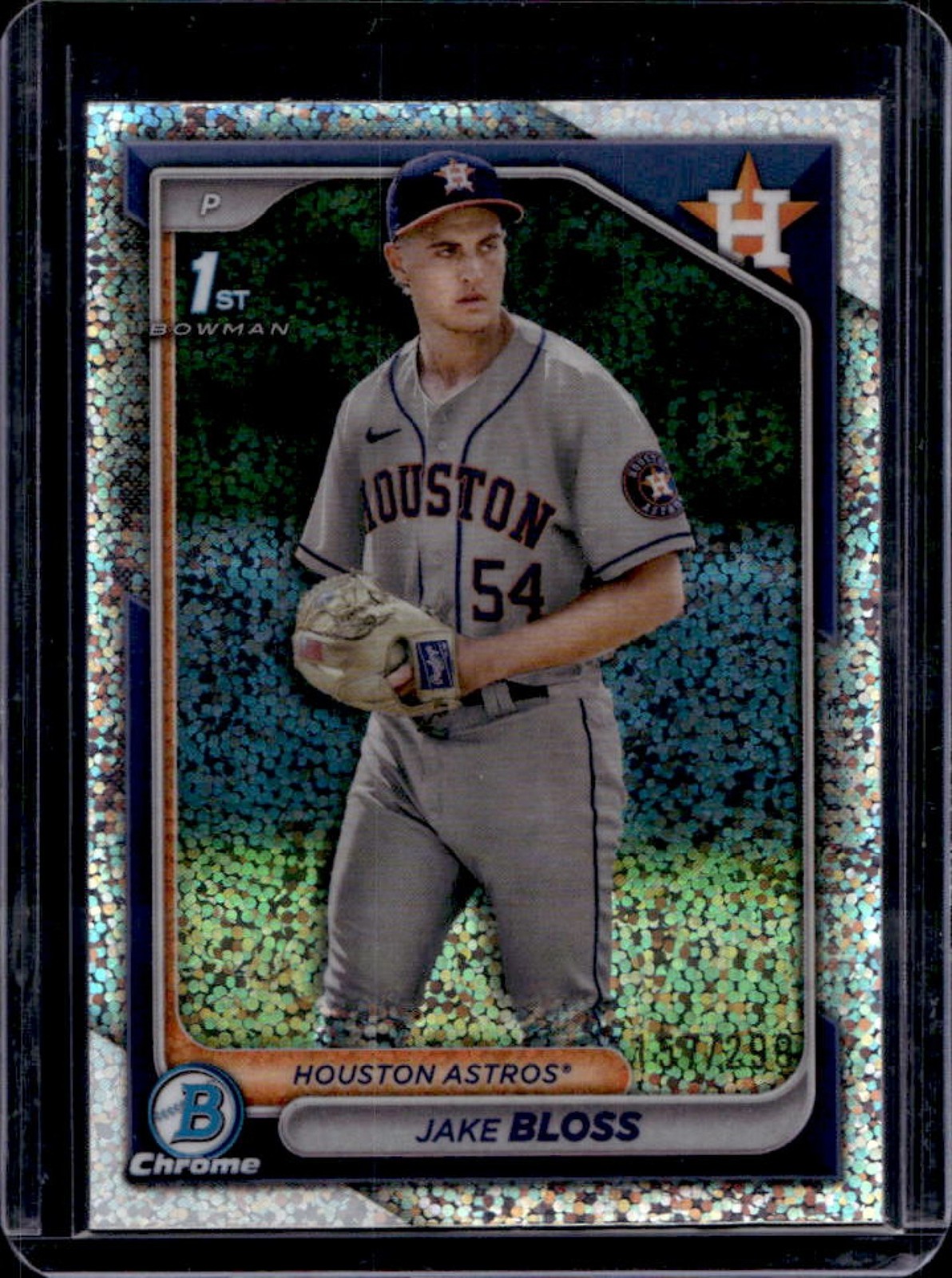 2024 Bowman Chrome Jake Bloss Speckle Refractor 1st #157/299 Astros