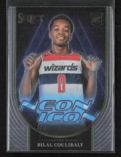2023-24 Panini Select #9 Bilal Coulibaly Neon Icon RC Washington Wizards