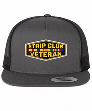 NEW KUSTOM HATZ STRIP CLUB VETERAN SNAPBACK HAT CHARCOAL MADE IN USA LIMITED