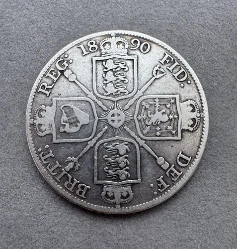 1890 Victoria Double Florin — photo from the most recent tracked eBay sale