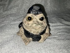 Toad Hollow Biker Babe Resin Frog/Toad Motorcycle Biker Garden Lawn  See Pics