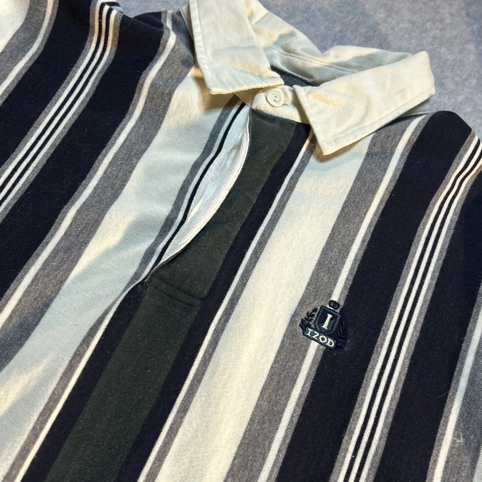 Camisa Polo Izod Manga Larga Multicolor Estilo Rugby - Para Hombre Talla XL Foto 2 de 3