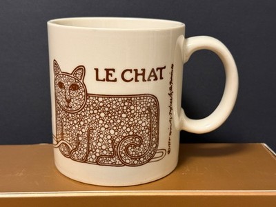 Vintage 1978 Taylor & Ng LE CHAT Cat Mug Win Ng San Francisco Mouse Yarn Cup