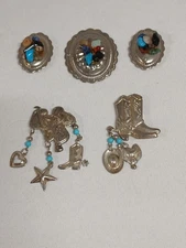 Vintage Button Covers Western Theme Lot of 6 (#235)