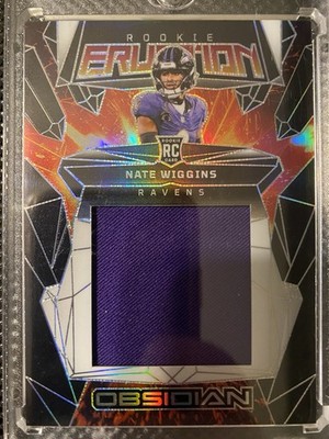 Panini 2024 Obsidian Rookie Eruption Materials Nate Wiggins Ravens RC #ERM-NWS