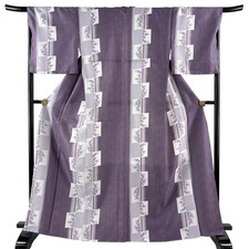 Kimono Purple Polyester Small Pattern M Used Good Condition