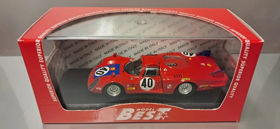 Best Model Alfa Romeo 33.2 C #40 Casoni Biscaldi 24h Le Mans 1968 1/43 9255 - Immagine 3 di 4