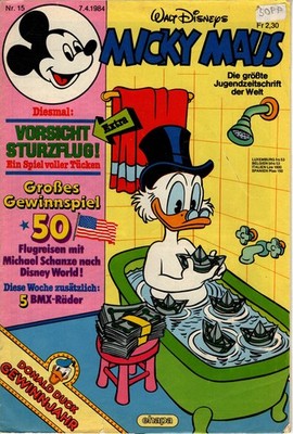 Micky Maus Heft Nr. 15 1984 Walt Disney Egmont Ehapa Verlag GmbH Vintage Retro