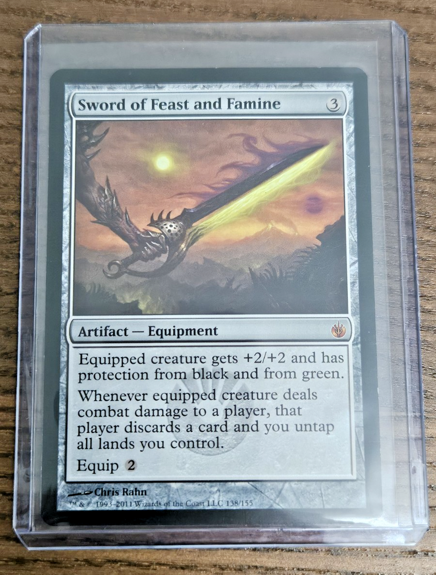 MTG PLAYING CARD Sword of Feast and Famine - Mirrodin Besieged LP | eBay
