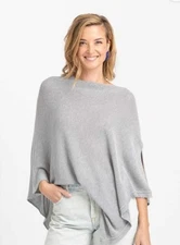 We Are AMMA Grey Cocoon Nursing Cover Knitted In The USA NWOT