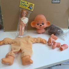 Assorted Doll Craft Making Lot Monkey Doll Wig
