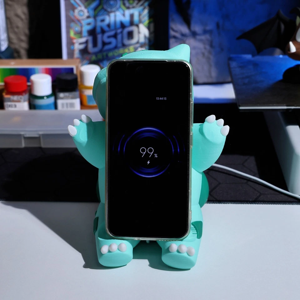 Pokemon Bulbasaur MagSafe Charger Stand iPhone Holder 15W Fast Charging Station - Image 2 of 4