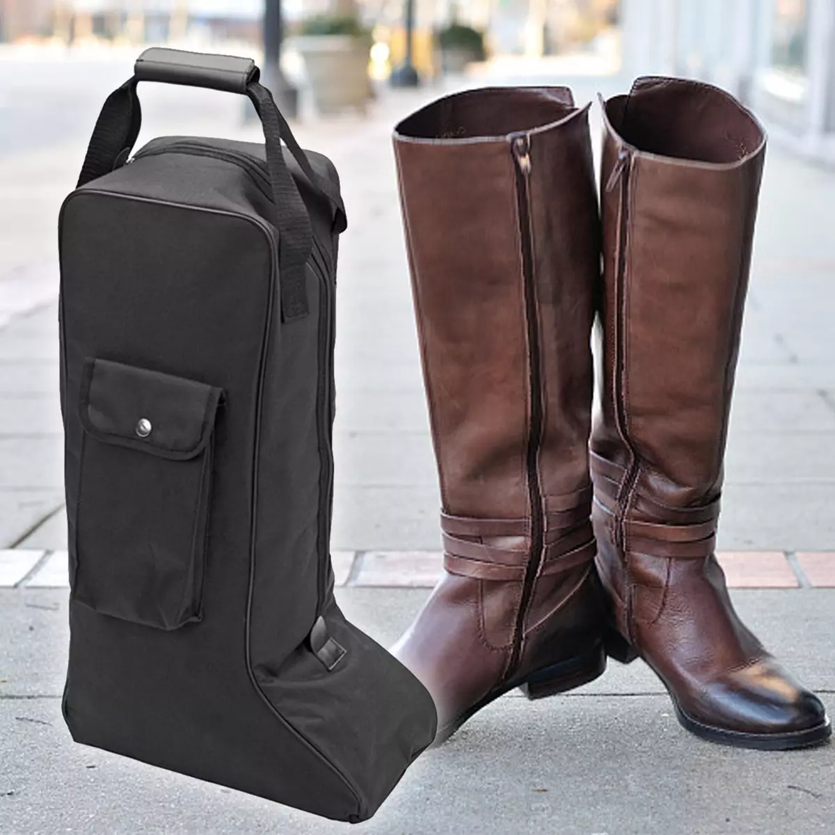 Riding Boot Bag for Tall Boots Equestrian Boots Carry Case for Long Boots