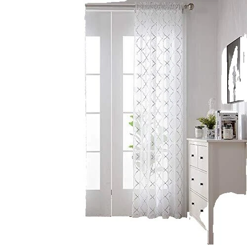 País de poliéster White Cortinas de Ventana