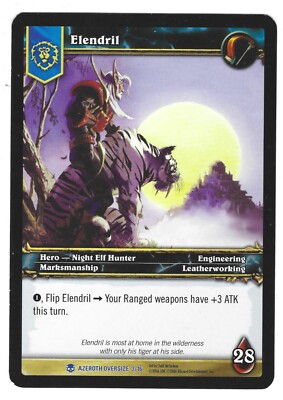 World Of Warcraft Azeroth Oversized Card 3/16 Elendril Todd McFarlane Artwork VG