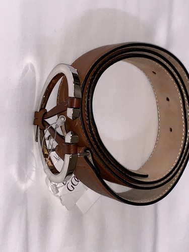 CINTURÓN VALENTINO GARAVANI CUERO MARRÓN VLOGO TALLA 34/85 ¡NUEVO CON ETIQUETAS!¡! - Imagen 3 de 9