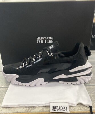 Versace Jeans Couture Men's Black Shoe Size EU 40 VJU1 (Insole 25