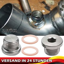 2x Edelstahl Verschlussschraube Lambdasonde B...