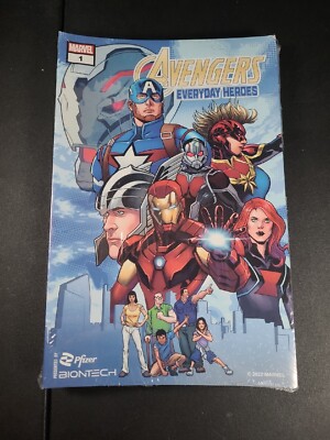 MARVEL COMIC BOOK PFIZER x BioNTech AVENGERS: Everyday Heroes lot of 25 SEALED