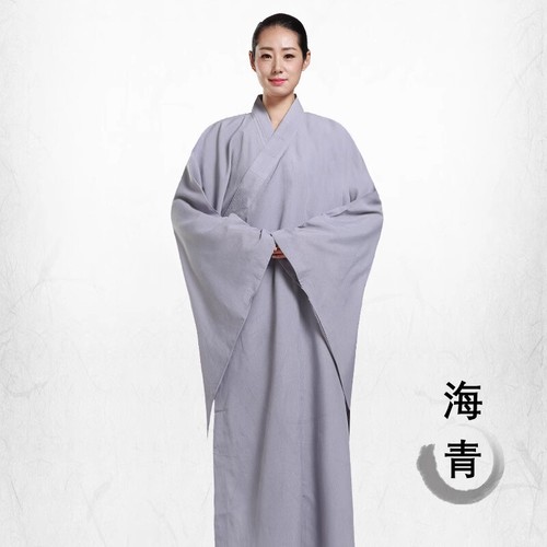 Poliéster Shaolin Budista Monje Vestido Meditación Largo Vestido Kung Fu Uniforme - Imagen 6 de 9