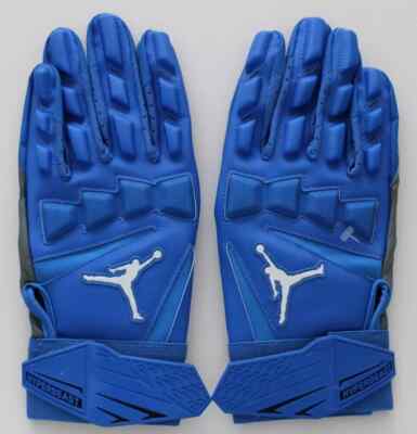 Nike Jordan HyperBeast Football Gloves Men's XL NCAA Leather Palm Signal Blue