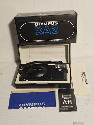 Rare New - Olympus XA2 Electronic with A11 Flash 35mm w/ Box