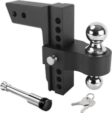 Adjustable Trailer Hitch Fits 2.5" Receiver with 8" Drop/Rise Drop Hitch 18500lb