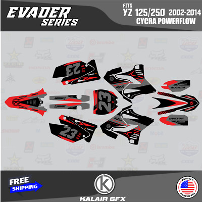 Graphics Kit for YAMAHA YZ125 YZ250 CYCRA PLASTICS (02-14) Evader-Red