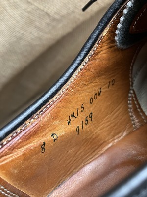 Alden 9159 Black Calfskin Perforated Straight Tip Bal
