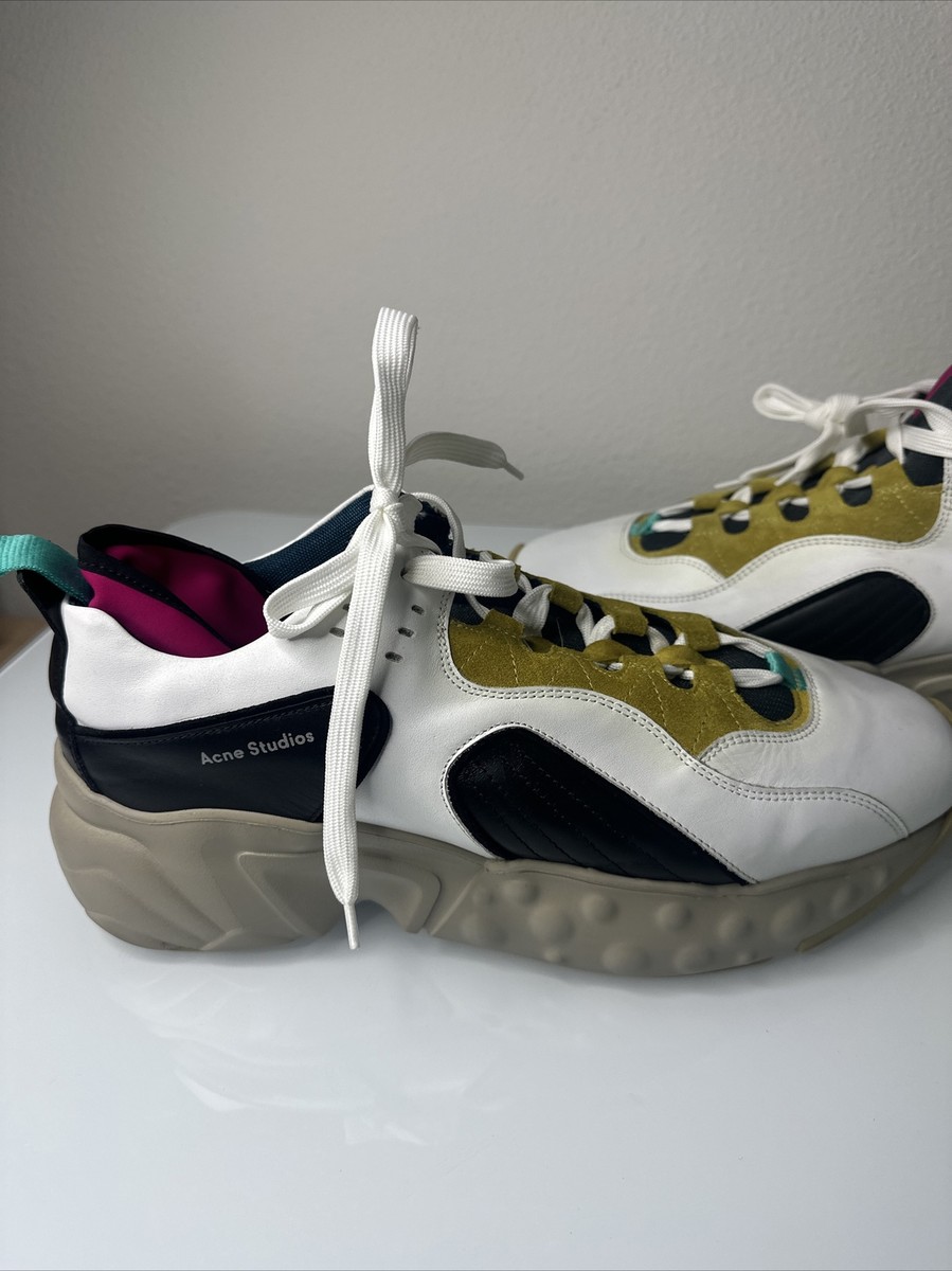 Acne Studios Leather Color block Pattern Sneakers 191 46 | eBay
