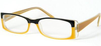 Visione Nobile D-202 3 Brillengestell BLACK /YELLOW-ORANGE Vollrand 52-16-140mm