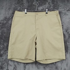 Dickies Chino Shorts Tan Cotton Poly Blend Mens Size 42 Flat Front