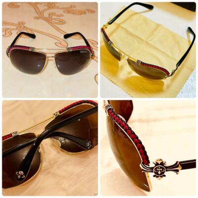 レア品 新品 CHROME HEARTS BAXTER-B サングラス GOLD CHROME HEARTS BAXTER-B sunglasses GOLD high brand valuables