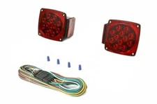 new Rear Led Submersible Trailer Tail Lights Kit Waterproof / 25' wire harness $