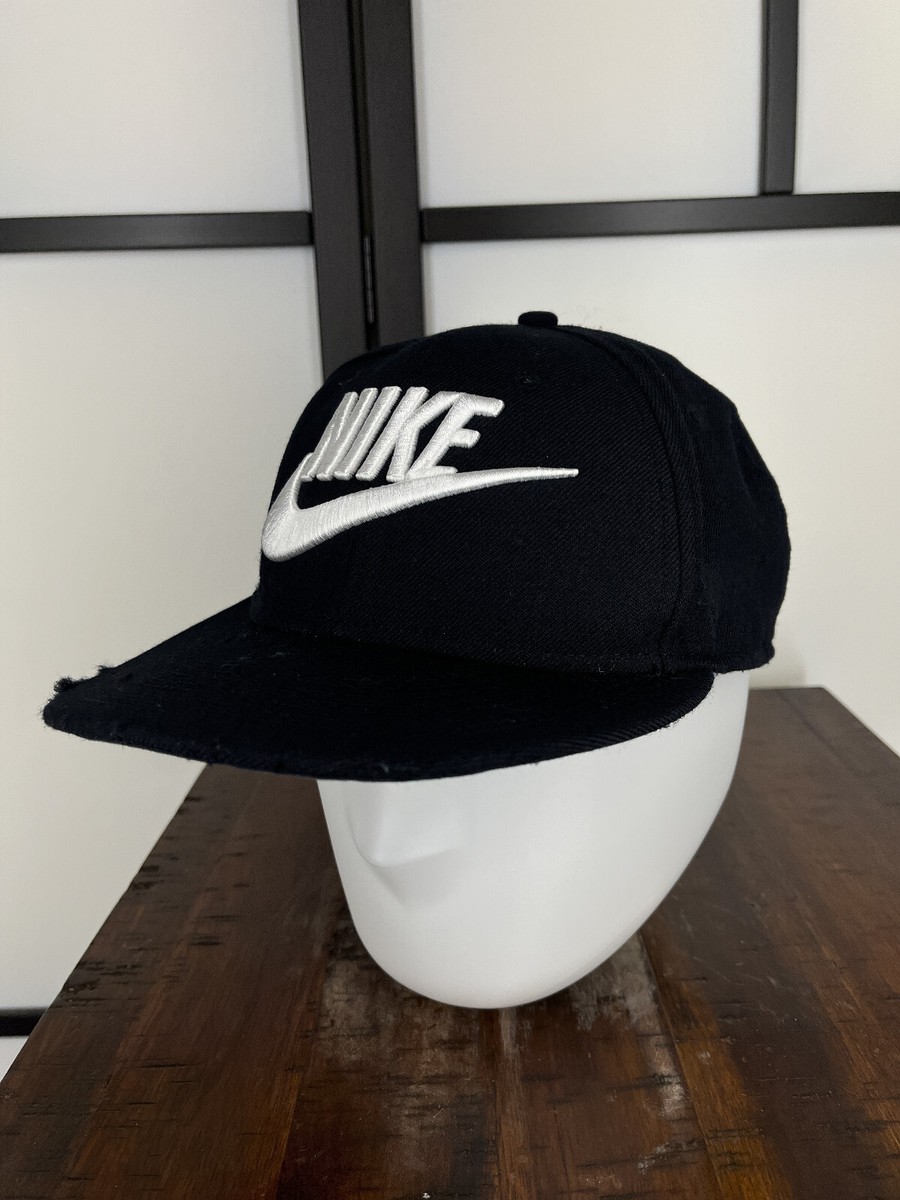 Nike True Hat Cap Snap Back Adult One Size Black Wool Cotton Poly