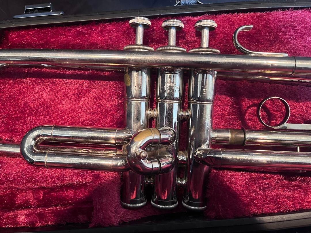 マ*ド様 トランペット Yamaha YTR-136 YAMAHA YTR-136 Trumpet Silver Musical Instrument With Hard