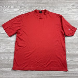 Download Vintage Nike Golf Dri fit Mock Neck Men's Shirt Red Large Tee W47 | eBay