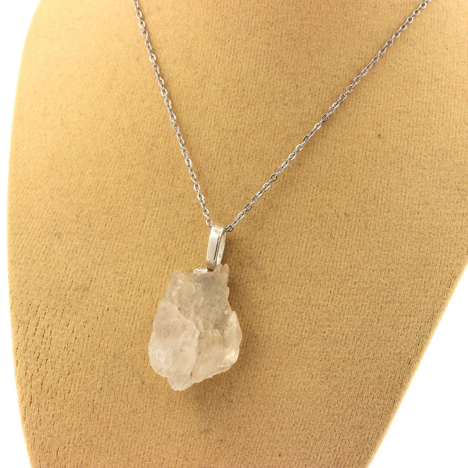 Collier Kunzite brute contre le stress pendentif minéral de Konar 31.81ct