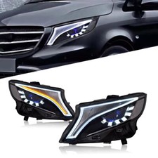 Paar LED Scheinwerfer Für Mercedes-Benz V-Klasse W447 15-23 Dynamischer Blinker