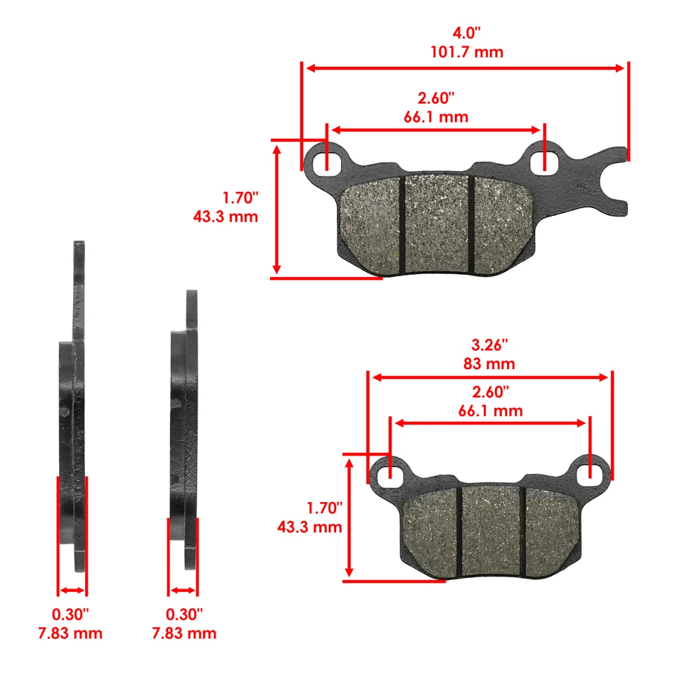 Pastillas de freno delanteras traseras izquierda derecha Can-Am Defender HD8 2017-2021 715900380 Foto 4 de 4