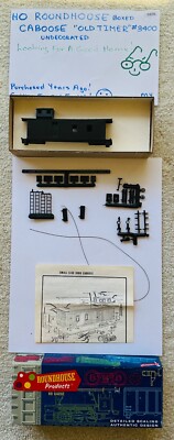 HO - ROUNDHOUSE #3440 - CABOOSE ''OLD TIMER -UNDECORATED -NEW IN BOX -BOX  (6806)