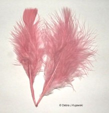 Quality Marabou Feathers 3-8" DUSTY ROSE Fluffy 7 grams Approx 35 ct