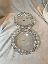 LUMINARC ASHTRAY Verrerie D'arques France Fine Glass 7” 2 Pieces New With Label