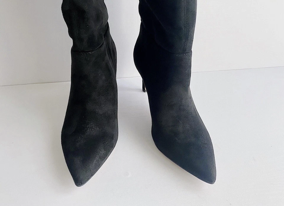 ✨ Новый BCBGENERATION Marlo искусственной замши сутулиться вкратце высокие ботинки черный размер 7 М - Изображение 4 из 4