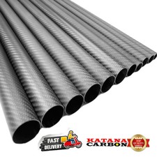Image of Matt 1 x OD 12mm x ID 10mm x Length 800mm 3k Carbon Fiber Tube (Roll Wrapped)