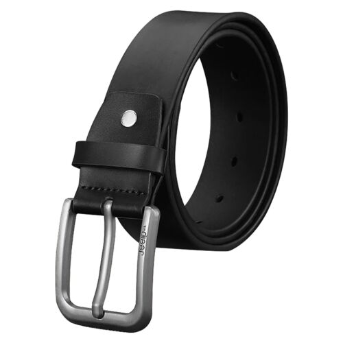 Men's Leather Dress Belt with Single Prong Buckle Belts for Men,1.5 inch Wide - Picture 1 of 18