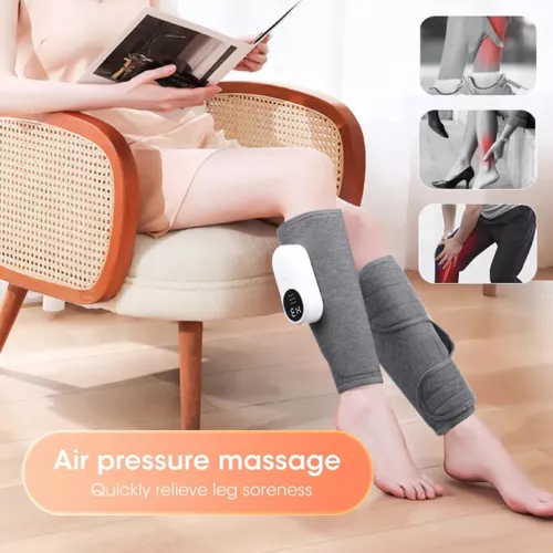 3 Modes Leg Massager Cordless Calf Air Compression Massager W/ Heat Pain Relief - Picture 11 of 25