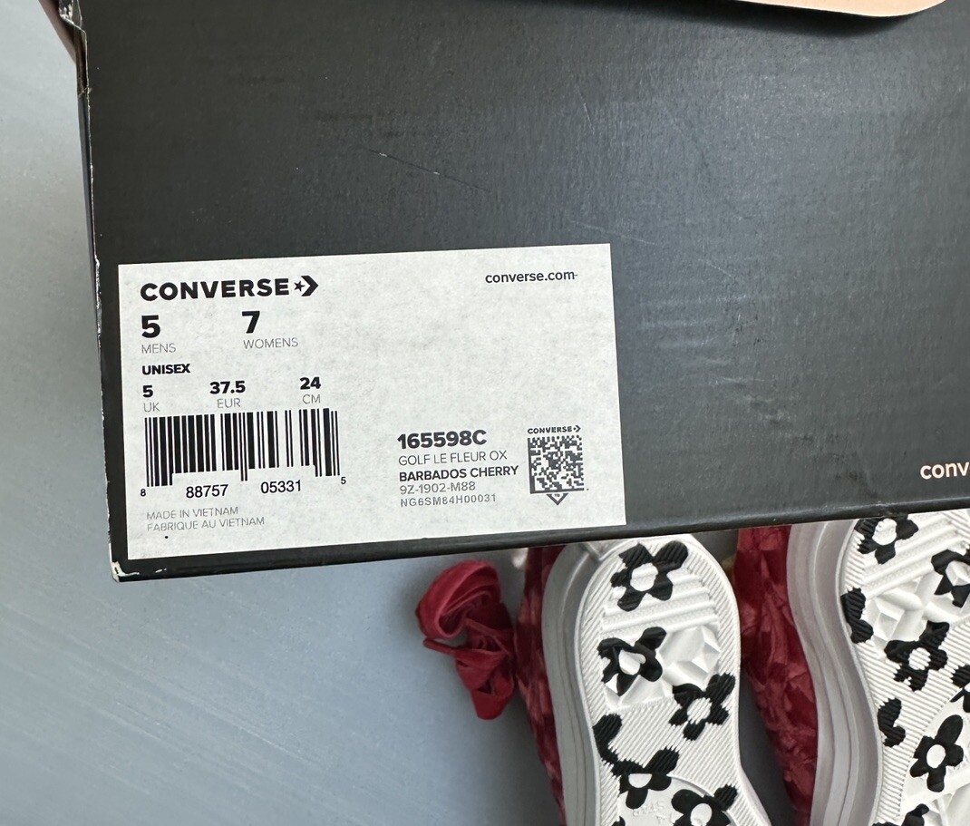 Converse x Golf Le Fleur One Star Ox Low Quilted Cherry Mens Size