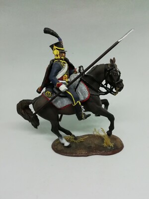Cavalier empire en plomb peint